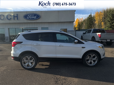 USED 2019 Ford Escape Titanium 4WD - White Exterior / UNKNOWN Interior - $9,495 - Stock #AR565A - VIN 1FMCU9J90KUC16134