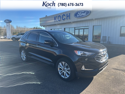 USED 2020 Ford Edge Titanium - Agate Black Exterior - $29,995 - Stock #A26090C - VIN 2FMPK4K96LBB38684