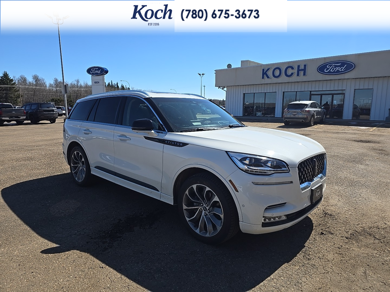 USED 2021 Lincoln Aviator Grand Touring - White Exterior - $59,995 - Stock #AR601 - VIN 5LMYJ8XY1MNL01629 - Photo 1