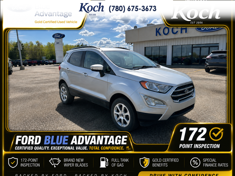 USED 2022 Ford EcoSport SE Certified Pre-Owned - Moondust Silver Metallic Exterior - $23,695 - Stock #A25268A - VIN MAJ6S3GL0NC472880 - Photo 1