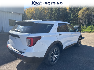 USED 2022 Ford Explorer ST-Line - Star White Tri-coat Metallic Exterior - $37,995 - Stock #A26150A - VIN 1FMSK8KH3NGB93212