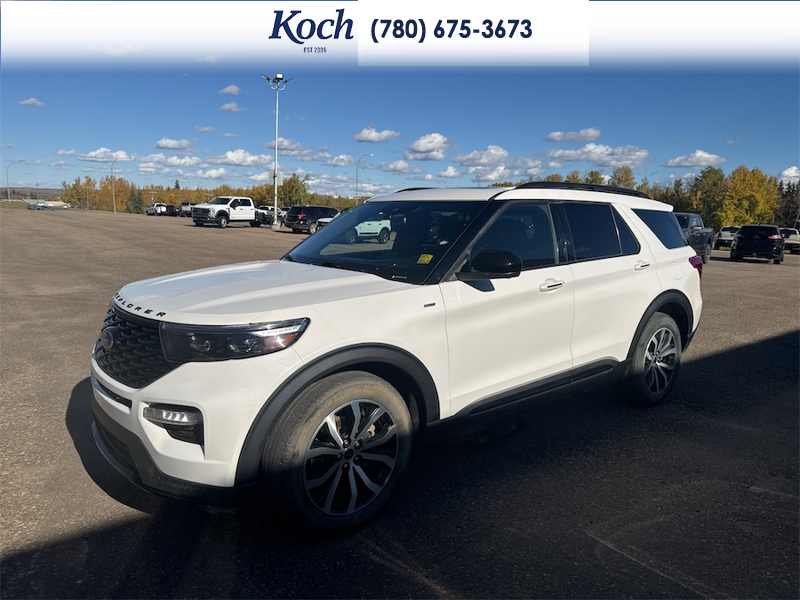 USED 2022 Ford Explorer ST-Line - Star White Tri-coat Metallic Exterior - $37,995 - Stock #A26150A - VIN 1FMSK8KH3NGB93212 - Photo 4