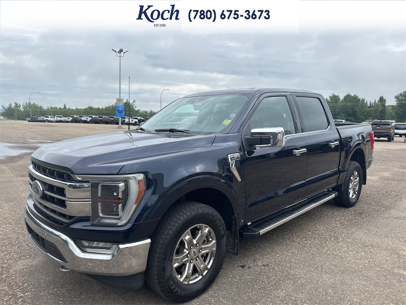 USED 2022 Ford F-150 Lariat - Antimatter Blue Metallic Exterior - $48,995 - Stock #AR666 - VIN 1FTFW1E89NFB25399 - Photo 4