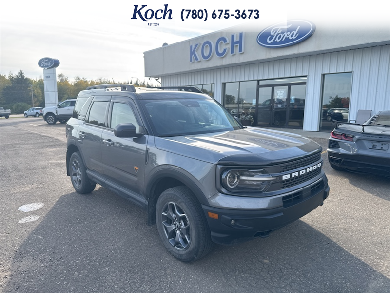 USED 2023 Ford Bronco Sport Badlands - Carbonized Grey Metallic Exterior / EBONY ROAST Interior - $35,850 - Stock #A26261A - VIN 3FMCR9D99PRD36350 - Photo 1
