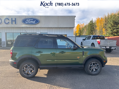USED 2024 Ford Bronco Sport Badlands - Eruption Green Metallic Exterior / EBONY ROAST Interior - $35,991 - Stock #A26045B - VIN 3FMCR9D9XRRE97079