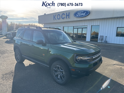 USED 2024 Ford Bronco Sport Badlands - Eruption Green Metallic Exterior / EBONY ROAST Interior - $35,991 - Stock #A26045B - VIN 3FMCR9D9XRRE97079