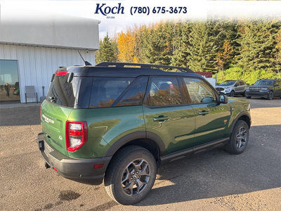 USED 2024 Ford Bronco Sport Badlands - Eruption Green Metallic Exterior / EBONY ROAST Interior - $35,991 - Stock #A26045B - VIN 3FMCR9D9XRRE97079