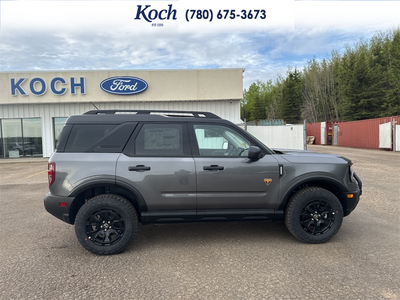 NEW 2025 Ford Bronco Sport Badlands - Carbonized Grey Metallic Exterior / DARK SPACE GREY LEATHER Interior - $54,115 - Stock #A25286 - VIN 3FMCR9DA8SRF75018