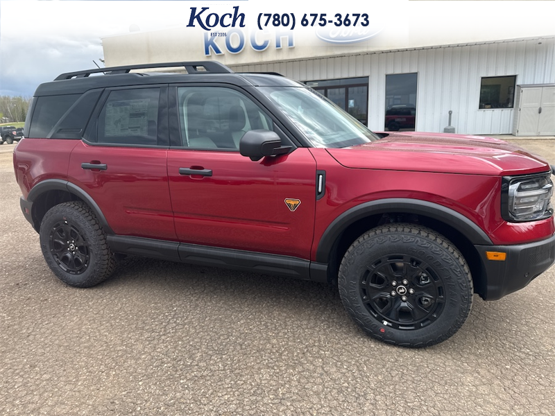 NEW 2025 Ford Bronco Sport Badlands - Ruby Red Tri-coat Metallic Exterior / DARK SPACE GREY LEATHER Interior - $54,660 - Stock #A25287 - VIN 3FMCR9DA6SRF73963 - Photo 14