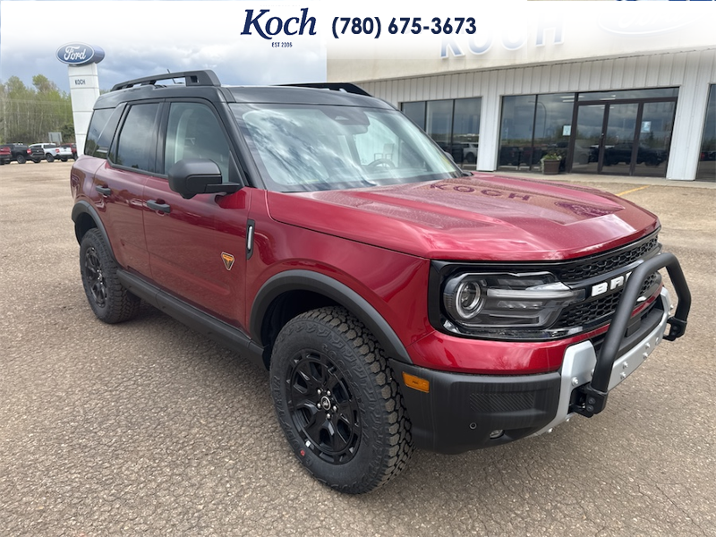 NEW 2025 Ford Bronco Sport Badlands - Ruby Red Tri-coat Metallic Exterior / DARK SPACE GREY LEATHER Interior - $54,660 - Stock #A25287 - VIN 3FMCR9DA6SRF73963 - Photo 15