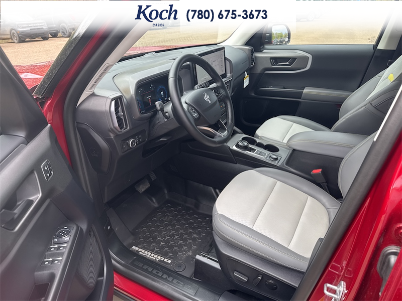 NEW 2025 Ford Bronco Sport Badlands - Ruby Red Tri-coat Metallic Exterior / DARK SPACE GREY LEATHER Interior - $54,660 - Stock #A25287 - VIN 3FMCR9DA6SRF73963 - Photo 17