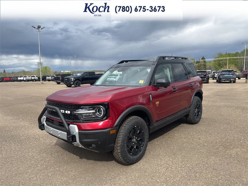 NEW 2025 Ford Bronco Sport Badlands - Ruby Red Tri-coat Metallic Exterior / DARK SPACE GREY LEATHER Interior - $54,660 - Stock #A25287 - VIN 3FMCR9DA6SRF73963 - Photo 4