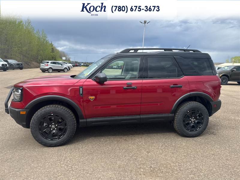 NEW 2025 Ford Bronco Sport Badlands - Ruby Red Tri-coat Metallic Exterior / DARK SPACE GREY LEATHER Interior - $54,660 - Stock #A25287 - VIN 3FMCR9DA6SRF73963 - Photo 6
