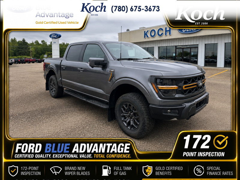 USED 2025 Ford F-150 Tremor Certified Pre-Owned - Carbonized Grey Metallic Exterior - $74,995 - Stock #A26160A - VIN 1FTFW4L8XSFA42192 - Photo 1