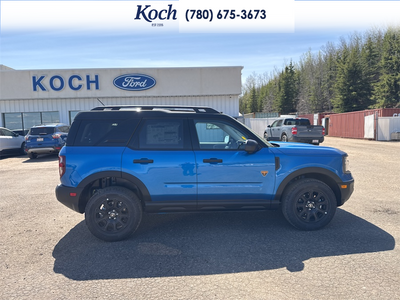 NEW 2026 Ford Bronco Sport Badlands - Velocity Blue Metallic Exterior / DARK SPACE GREY LEATHER Interior - $48,440 - Stock #A26156 - VIN 3FMCR9DA6TRE49757