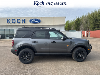 NEW 2026 Ford Bronco Sport Badlands - Carbonized Grey Metallic Exterior / DARK SPACE GREY LEATHER Interior - $56,150 - Stock #A26058 - VIN 3FMCR9DAXTRE09097