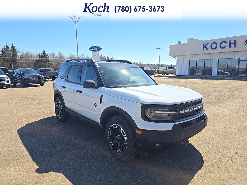 NEW 2026 Ford Bronco Sport Outer Banks - Oxford White Exterior / EBONY BROWN VINYL Interior - $41,690 - Stock #A26146 - VIN 3FMCR9CN7TRE38626 - Photo 1