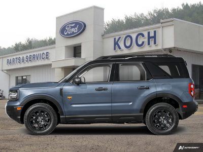 NEW 2026 Ford Bronco Sport Badlands - Azure Grey Metallic Tri-coat Exterior / DARK SPACE GREY LEATHER Interior - $49,240 - Stock #A26155 - VIN 3FMCR9DA9TRE50188