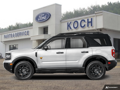 NEW 2026 Ford Bronco Sport Badlands - Space White Metallic Exterior / DARK SPACE GREY, ACTIVEX TRIMMED HTD FR SPORT CONTOUR BUCKET SEA Interior - $47,720 - Stock #A26257 - VIN 3FMCR9DA8TRE86406