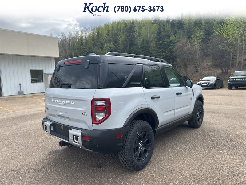 NEW 2026 Ford Bronco Sport Badlands - Crystal White Tricoat Exterior / DARK SPACE GREY LEATHER Interior - $50,656 - Stock #A26055 - VIN 3FMCR9DAXTRE09973 - Photo 2
