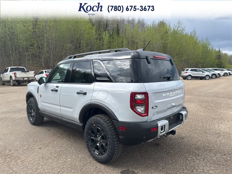 NEW 2026 Ford Bronco Sport Badlands - Crystal White Tricoat Exterior / DARK SPACE GREY LEATHER Interior - $50,656 - Stock #A26055 - VIN 3FMCR9DAXTRE09973 - Photo 3