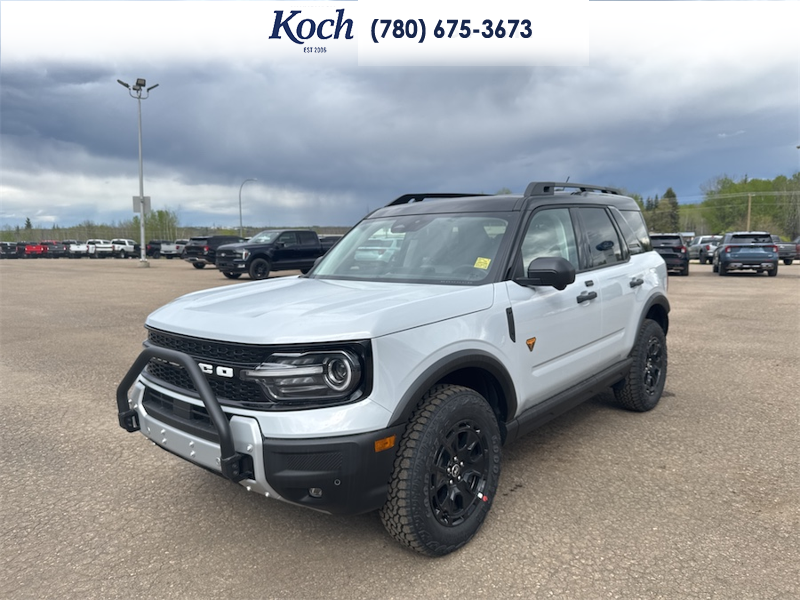 NEW 2026 Ford Bronco Sport Badlands - Crystal White Tricoat Exterior / DARK SPACE GREY LEATHER Interior - $50,656 - Stock #A26055 - VIN 3FMCR9DAXTRE09973 - Photo 4
