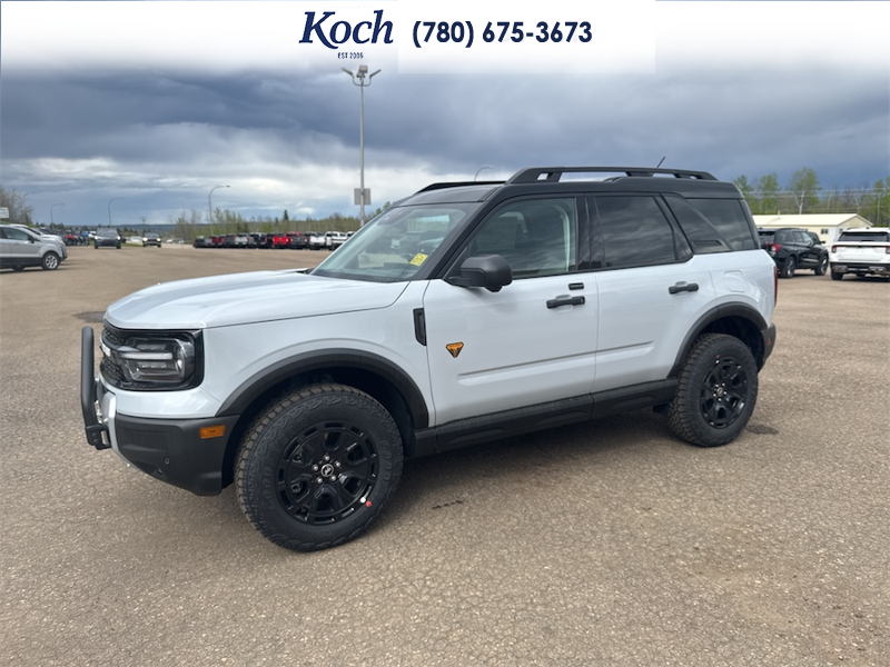 NEW 2026 Ford Bronco Sport Badlands - Crystal White Tricoat Exterior / DARK SPACE GREY LEATHER Interior - $50,656 - Stock #A26055 - VIN 3FMCR9DAXTRE09973 - Photo 5