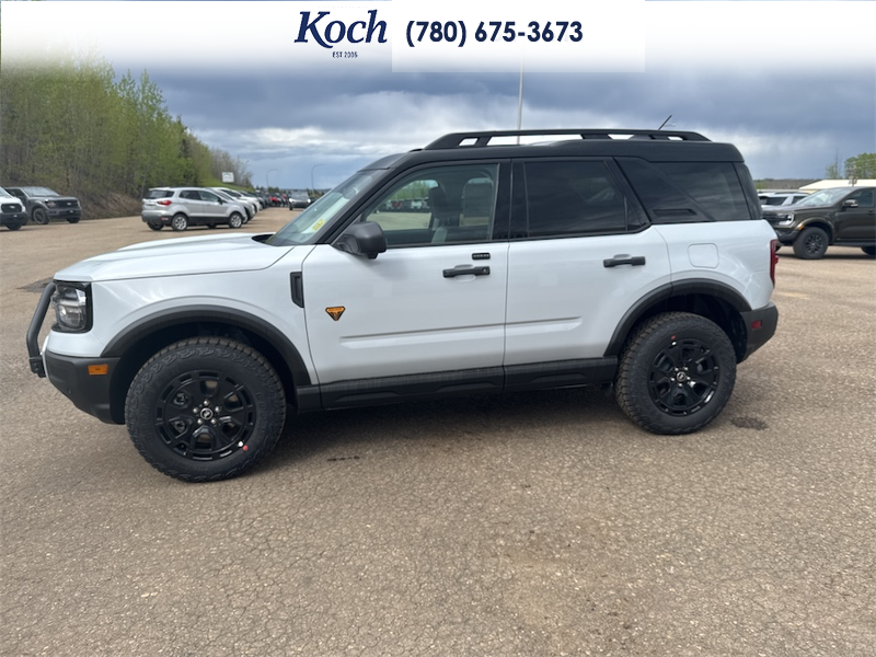 NEW 2026 Ford Bronco Sport Badlands - Crystal White Tricoat Exterior / DARK SPACE GREY LEATHER Interior - $50,656 - Stock #A26055 - VIN 3FMCR9DAXTRE09973 - Photo 6