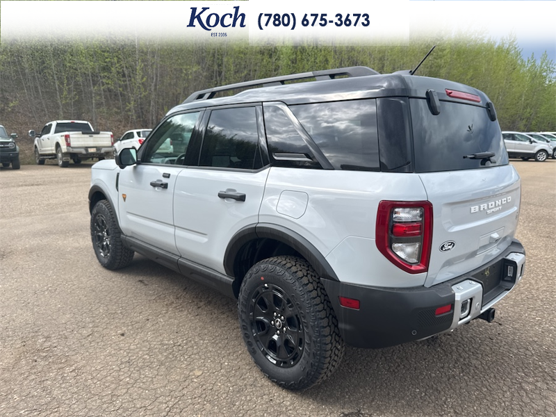 NEW 2026 Ford Bronco Sport Badlands - Crystal White Tricoat Exterior / DARK SPACE GREY LEATHER Interior - $50,656 - Stock #A26055 - VIN 3FMCR9DAXTRE09973 - Photo 9