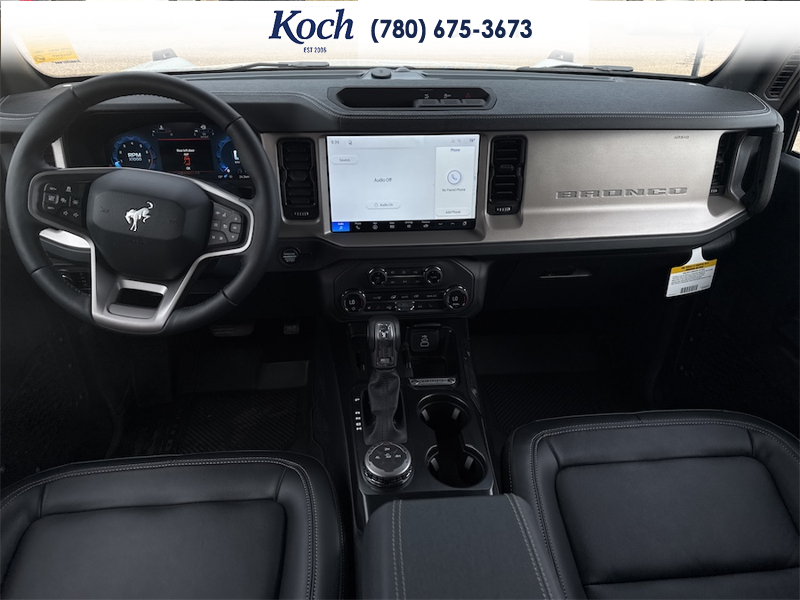 NEW 2026 Ford Bronco Outer Banks - Avalanche Exterior / BLACK ONYX LEATHER TRIM/VINYL Interior - $72,340 - Stock #A26078 - VIN 1FMDE8BH6TLA58407 - Photo 19