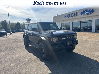 NEW 2026 Ford Bronco Outer Banks - Shadow Black Exterior / BLACK ONYX LEATHER TRIM/VINYL Interior - $85,165 - Stock #A26180 - VIN 1FMEE8BP7TLA88849