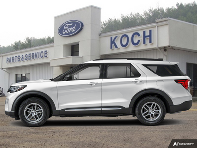 NEW 2026 Ford Explorer Active - Space White Metallic Exterior / ULTRA DARK SPACE GREY, HEATED ACTIVEX SEATING MATERIAL CAPTAIN'S Interior - $59,875 - Stock #A26215 - VIN 1FMUK8DH8TGC01355