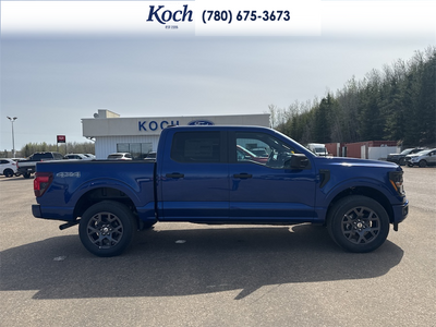 NEW 2026 Ford F-150 STX - Argon Blue Metallic Exterior / BLACK ONYX/BLUE PREM LEATHER SEATS Interior - $63,952 - Stock #A26161 - VIN 1FTEW2LP7TKD68368