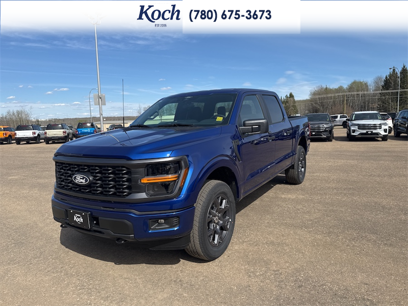 NEW 2026 Ford F-150 STX - Argon Blue Metallic Exterior / BLACK ONYX/BLUE PREM LEATHER SEATS Interior - $63,952 - Stock #A26161 - VIN 1FTEW2LP7TKD68368 - Photo 4