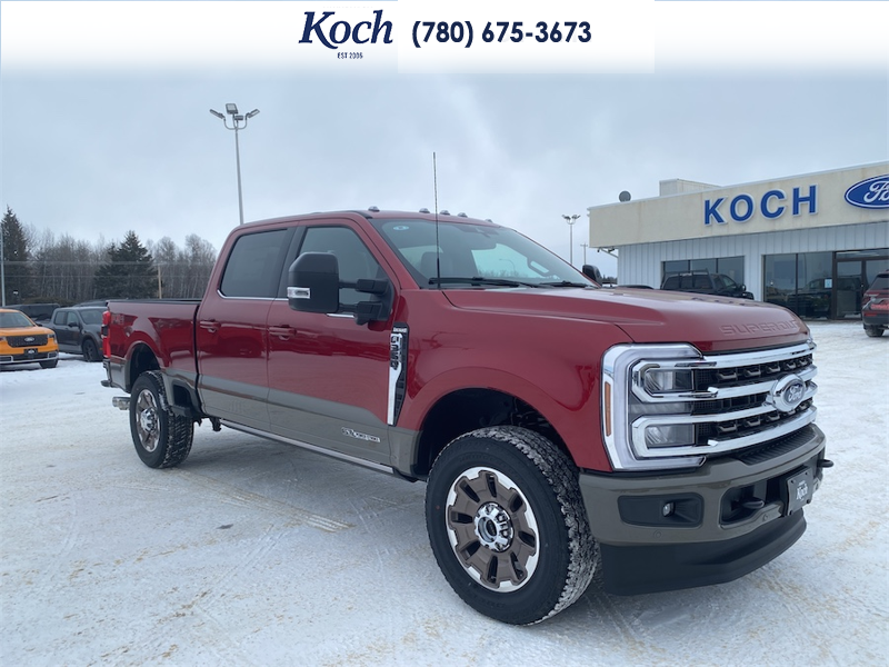 NEW 2026 Ford F-350 Super Duty King Ranch - Ruby Red Tri-coat Metallic Exterior / JAVA LEATHER Interior - $122,918 - Stock #A26105 - VIN 1FT8W3BT1TED89734 - Photo 1