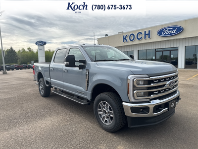 NEW 2026 Ford F-350 Super Duty Lariat - Glacier Gray Exterior / BLACK LEATHER Interior - $110,398 - Stock #A26106 - VIN 1FT8W3BT1TED89765