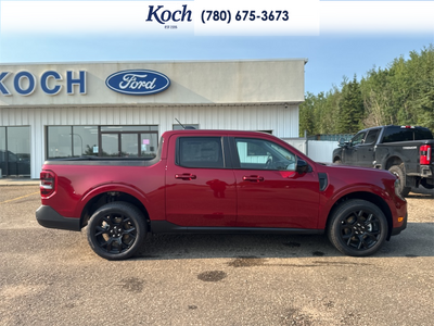 NEW 2026 Ford Maverick Lariat - Ruby Red Metallic Tinted Clearcoat Exterior / BLACK ONYX, ACTIVEX TRIMMED HEATED FRONT BUCKET SEATS Interior - $56,445 - Stock #A26245 - VIN 3FTTW8S3XTRA97763