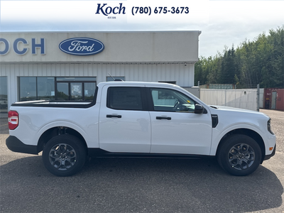 NEW 2026 Ford Maverick XLT - Oxford White Exterior / NAVY PIER/ASPEN GREY, UNIQUE CLOTH FRONT BUCKET SEATS Interior - $46,290 - Stock #A26236 - VIN 3FTTW8JA5TRB27011