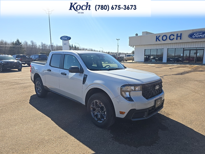 NEW 2026 Ford Maverick XLT - Crystal White Tricoat Exterior / BLACK LEATHER Interior - $45,040 - Stock #A26140 - VIN 3FTTW8JA7TRA71122