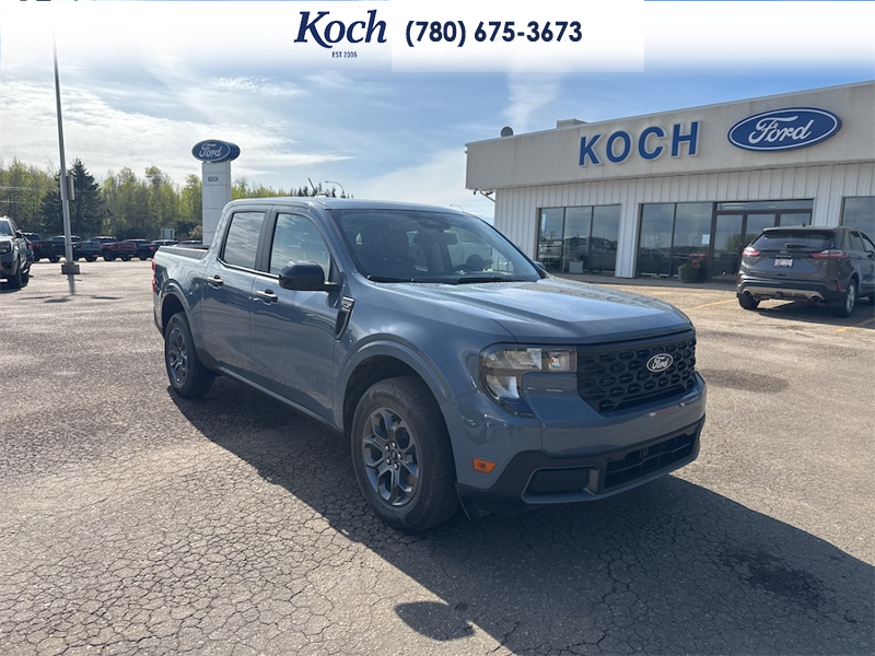 USED 2026 Ford Maverick XLT Certified Pre-Owned - Azure Grey Metallic Tri-coat Exterior / BLACK LEATHER Interior - $45,995 - Stock #A26101A - VIN 3FTTW8J37TRA10189 - Photo 2