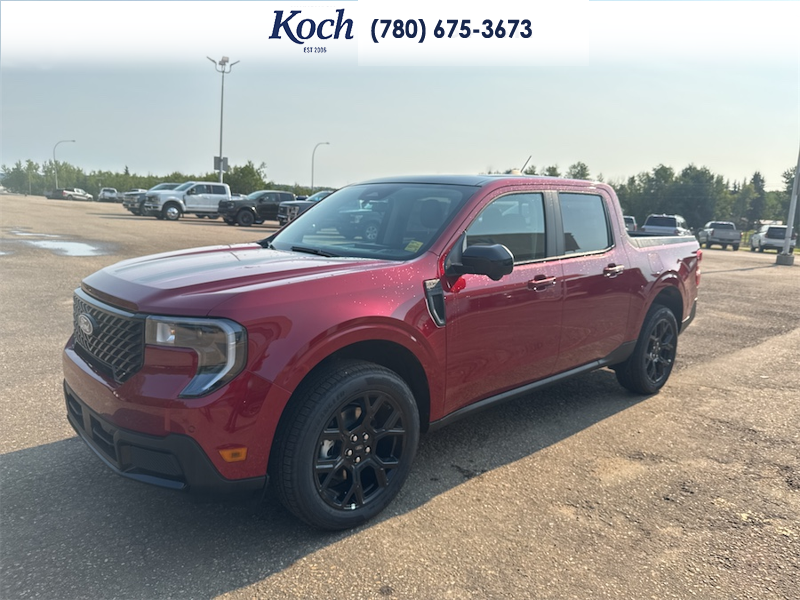 NEW 2026 Ford Maverick Lariat - Ruby Red Metallic Tinted Clearcoat Exterior / BLACK ONYX, ACTIVEX TRIMMED HEATED FRONT BUCKET SEATS Interior - $52,810 - Stock #A26245 - VIN 3FTTW8S3XTRA97763 - Photo 4
