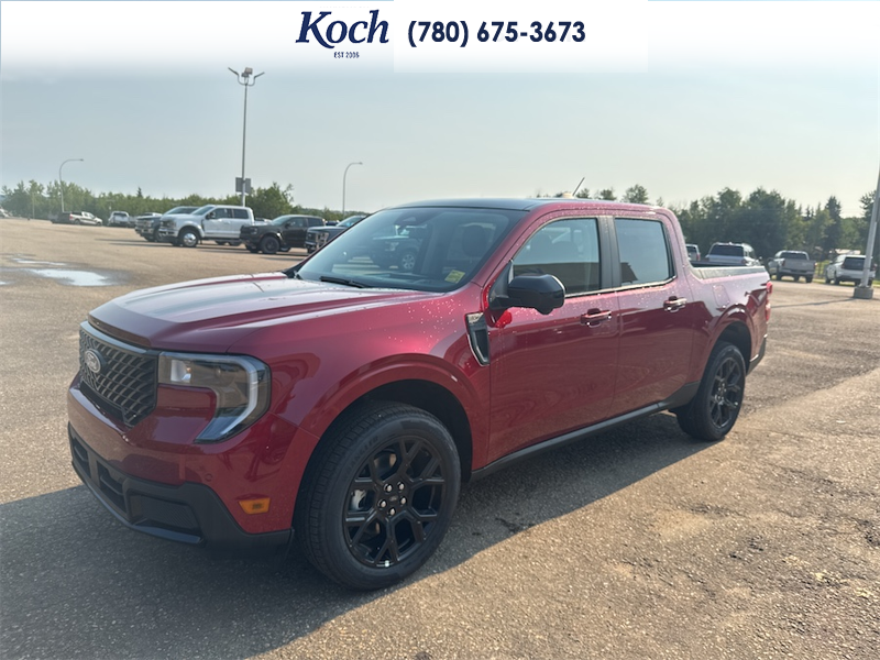 NEW 2026 Ford Maverick Lariat - Ruby Red Metallic Tinted Clearcoat Exterior / BLACK ONYX, ACTIVEX TRIMMED HEATED FRONT BUCKET SEATS Interior - $52,810 - Stock #A26245 - VIN 3FTTW8S3XTRA97763 - Photo 5