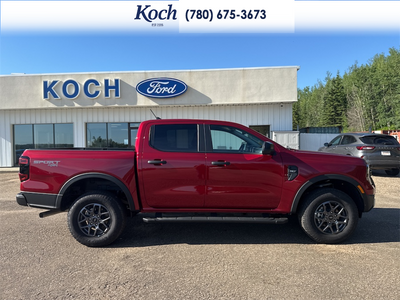 USED 2026 Ford Ranger XLT - Ruby Red Tri-coat Metallic Exterior / BLACK ONYX XLT CLOTH Interior - $49,995 - Stock #A26090A - VIN 1FTER4HHXTLE09039
