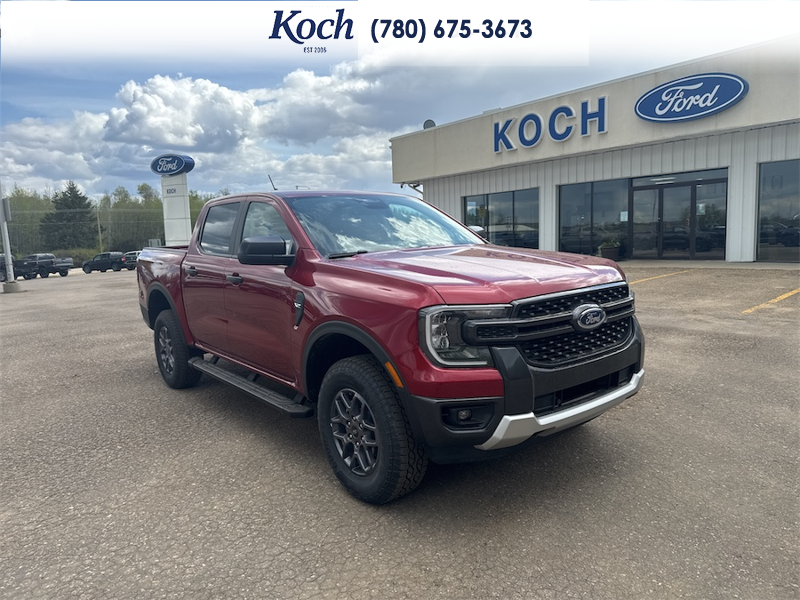 NEW 2026 Ford Ranger XLT - Ruby Red Tri-coat Metallic Exterior / BLACK ONYX XLT CLOTH Interior - $53,595 - Stock #A26074 - VIN 1FTER4HHXTLE09039 - Photo 1