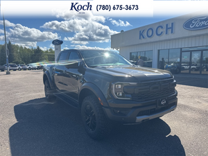 NEW 2026 Ford Ranger Raptor - Shelter Green Metallic Exterior / EBONY, LEATHER-TRIMMED FRONT HEATED BUCKET SEATS Interior - $84,809 - Stock #A26242 - VIN 1FTER4LR3TLE42917