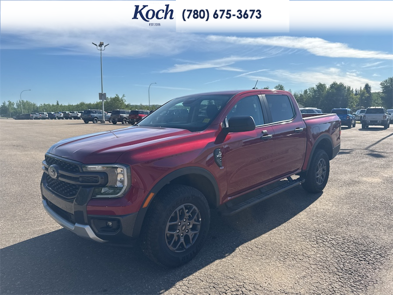 USED 2026 Ford Ranger XLT - Ruby Red Tri-coat Metallic Exterior / BLACK ONYX XLT CLOTH Interior - $49,995 - Stock #A26090A - VIN 1FTER4HHXTLE09039 - Photo 4